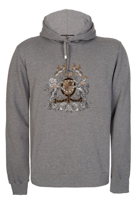 dolce gabbana mens hoodie gray|dolce gabbana hoodie sale.